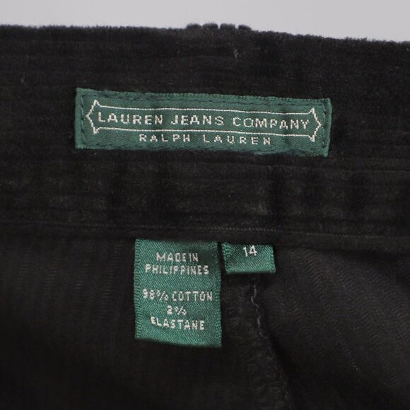 NWT RALPH LAUREN JEANS CO. Classic Bootcut Corduroy Pants Black Size 14 - Picture 6 of 8
